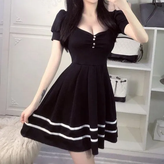 Retro Puffy Sleeve Dress SD00127