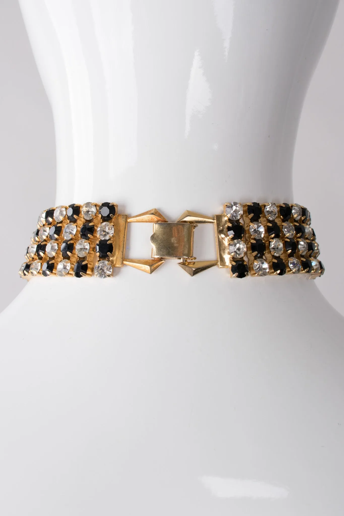 Rhinestone Checker Choker