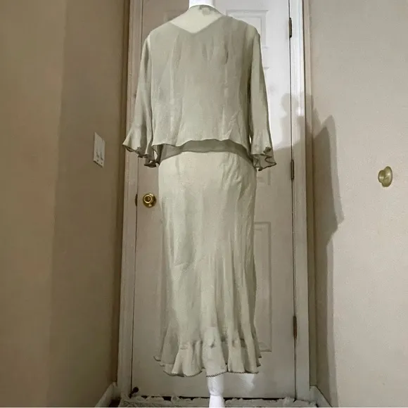 Robbie bee vintage silk floral Sheer‎ dress