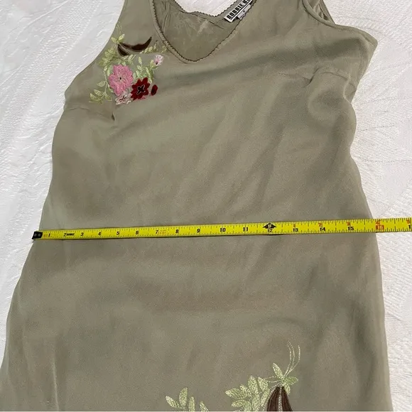 Robbie bee vintage silk floral Sheer‎ dress