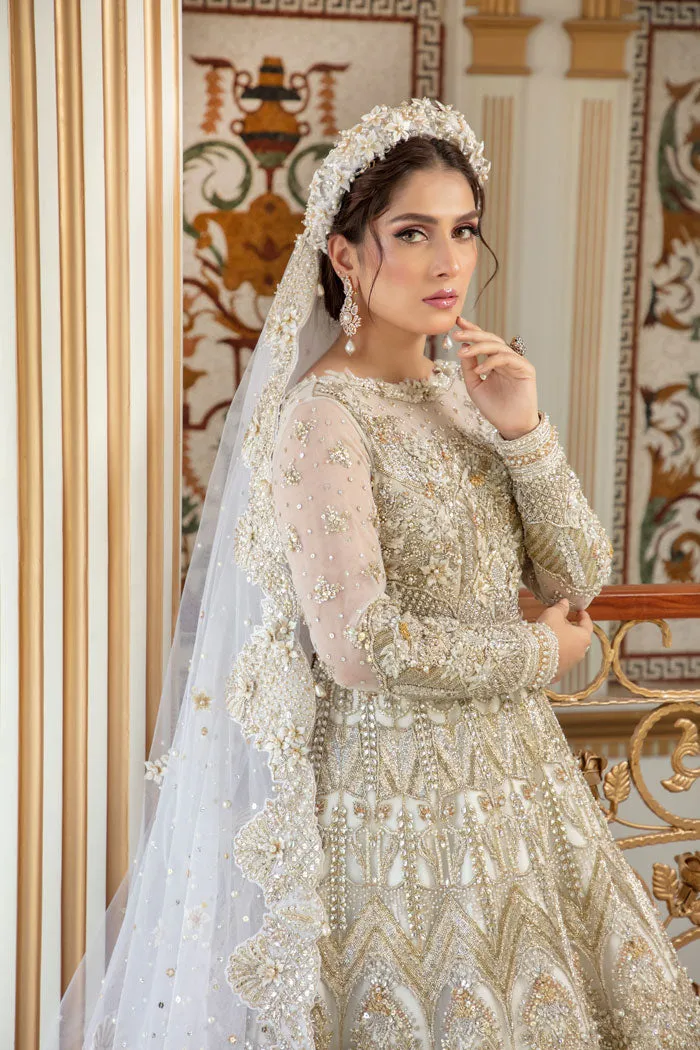 Royal Pakistani Wedding Gown in Premium Net #BS810