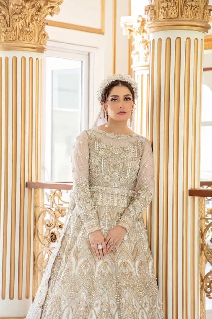 Royal Pakistani Wedding Gown in Premium Net #BS810