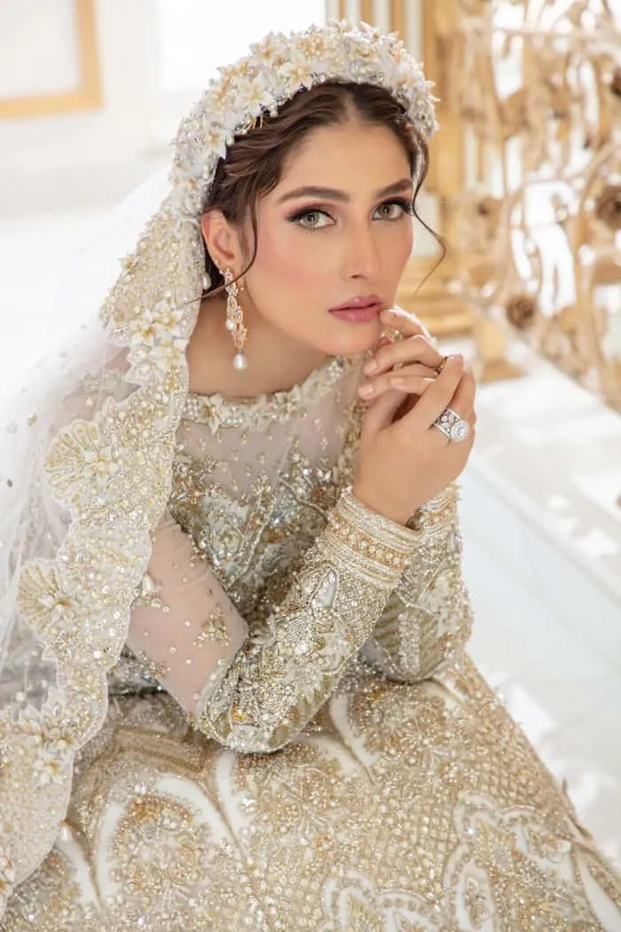 Royal Pakistani Wedding Gown in Premium Net #BS810