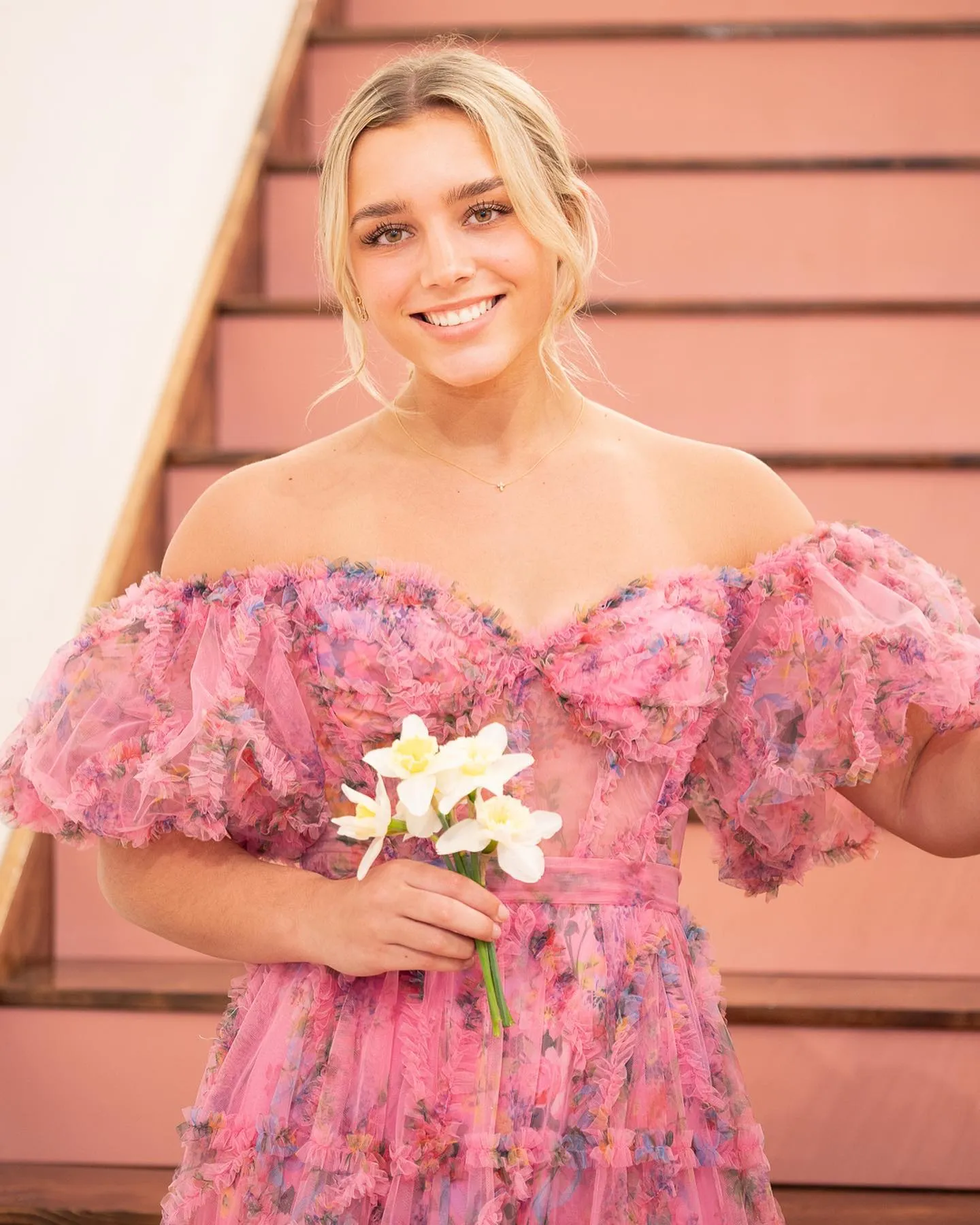 Roycebridal Sydney |A Line Off The Shoulder Floral Tulle Prom Dress