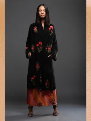 Sanskar by Sonam Dubal - Leaf Handpainted Silk Long Dress