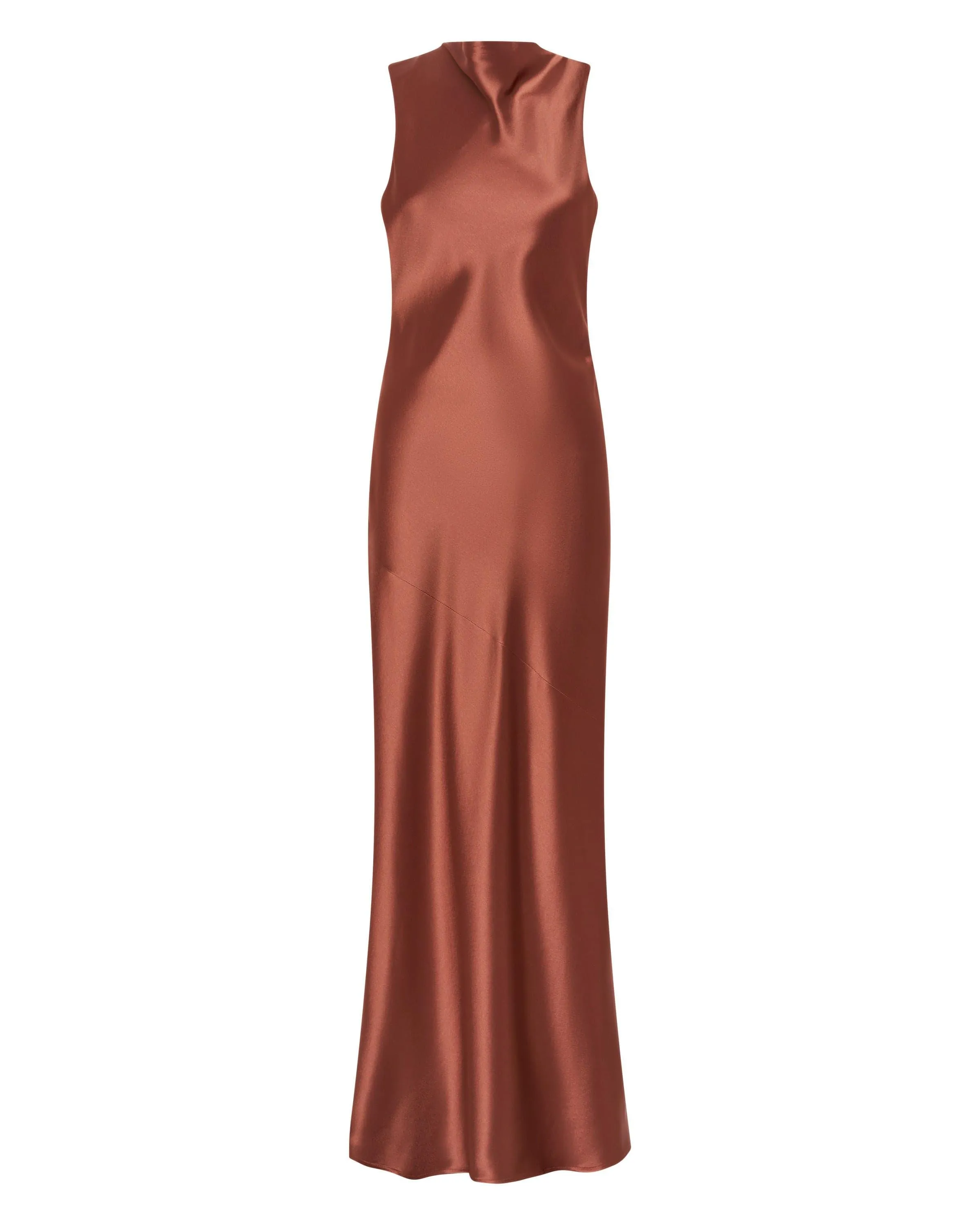 SATIN BIAS COWL BACK MAXI | SPICE