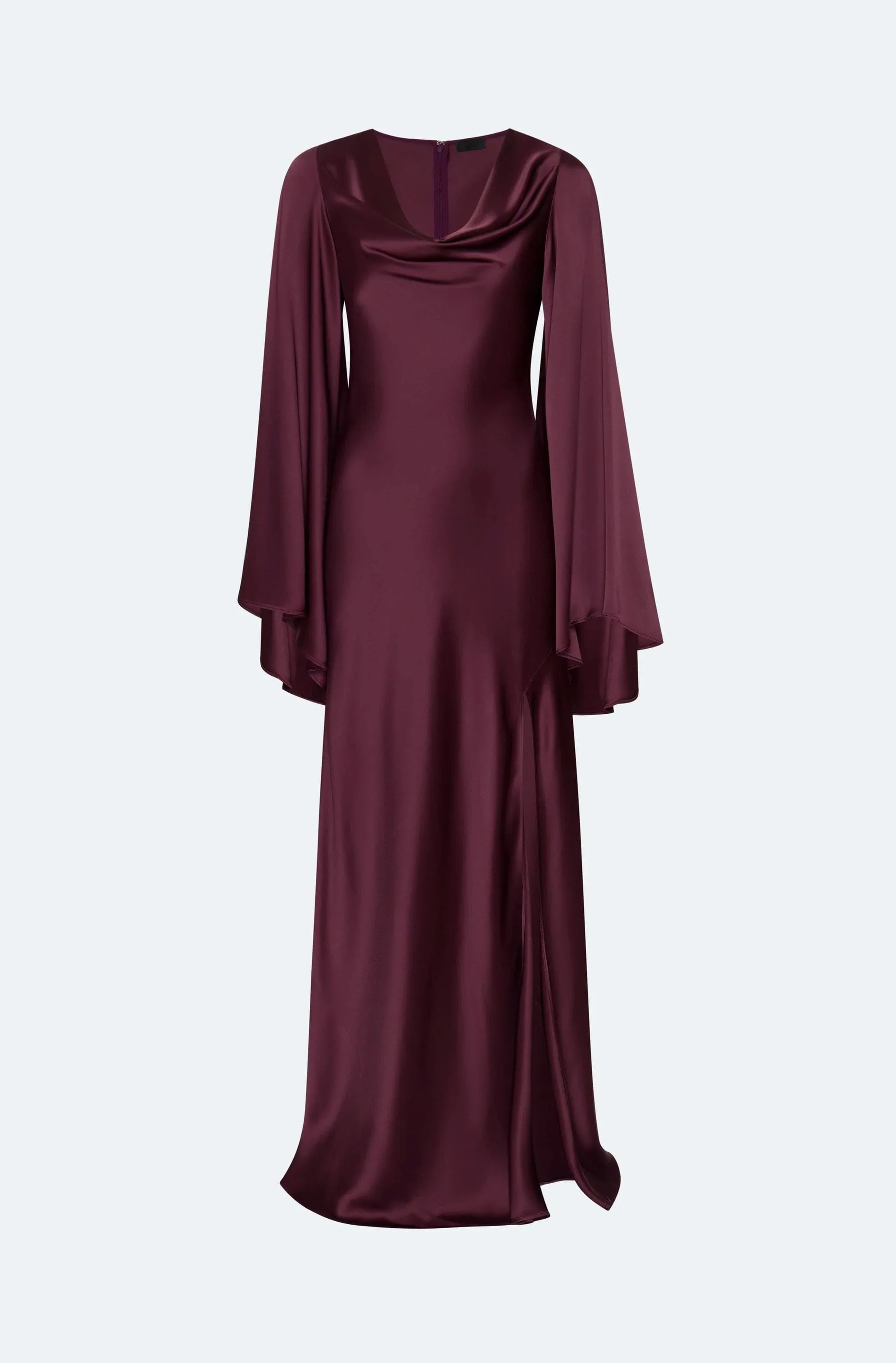 Satin Cowl Neck Gown