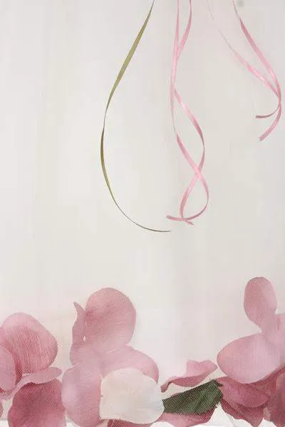 Satin Flower Petal Dress - Rose Top/Ivory Skirt