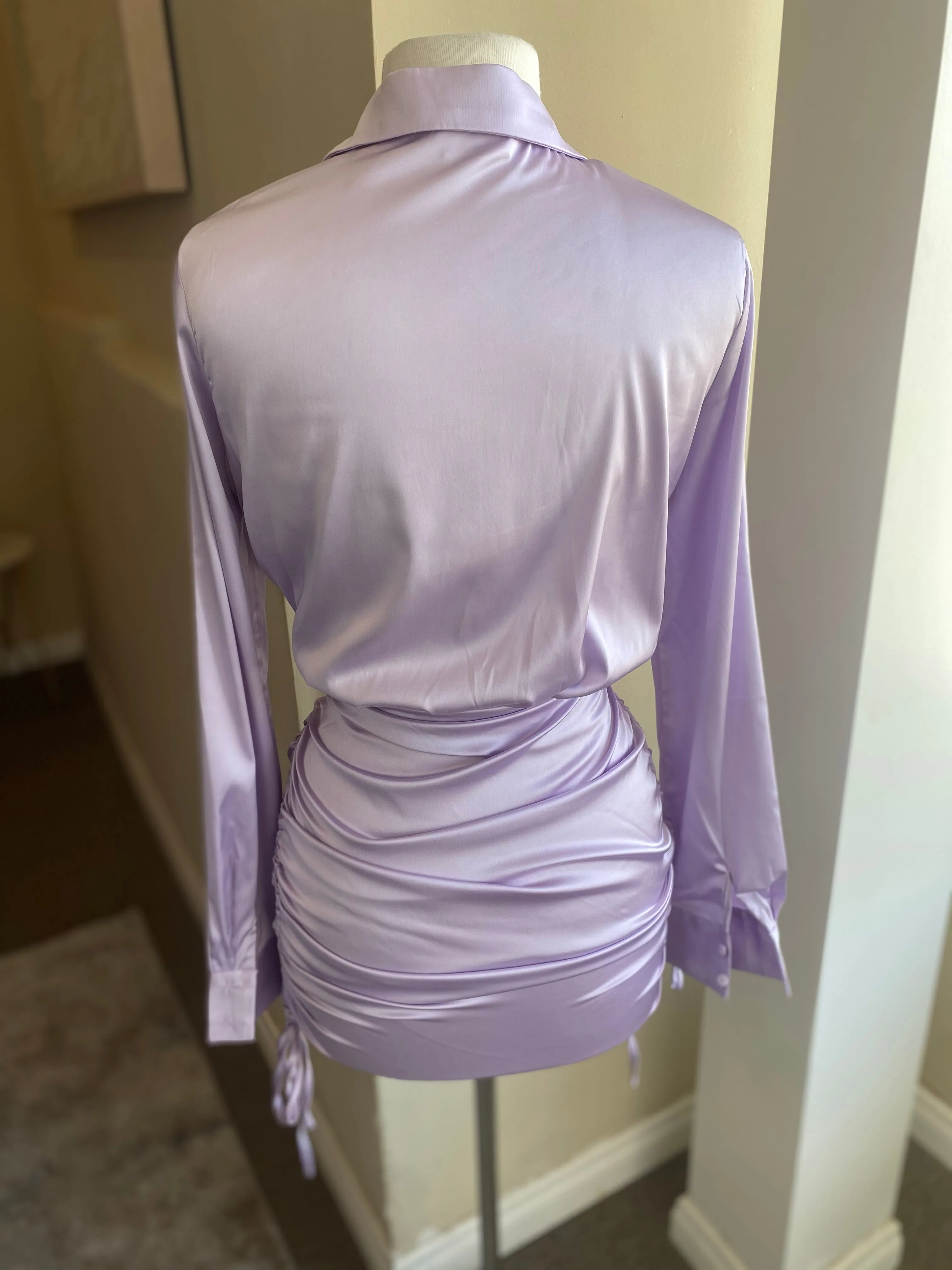 Satin Front Tye Dress