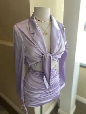 Satin Front Tye Dress