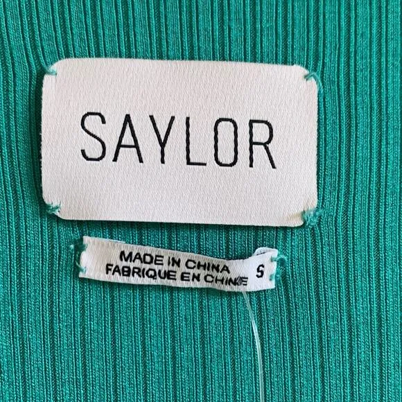 Saylor Teal Malavika Puff Sleeve Dress Size Small