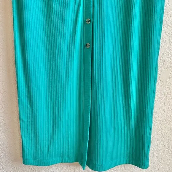 Saylor Teal Malavika Puff Sleeve Dress Size Small