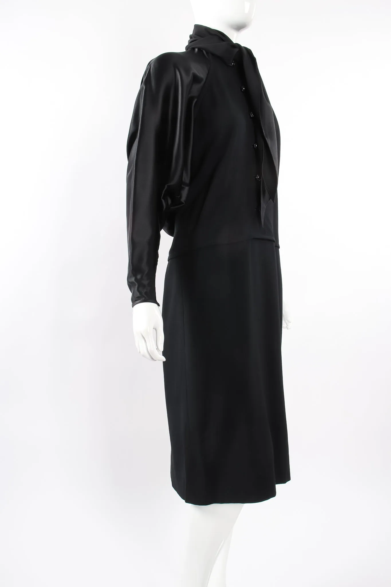 Scarf Tie Batwing Dress