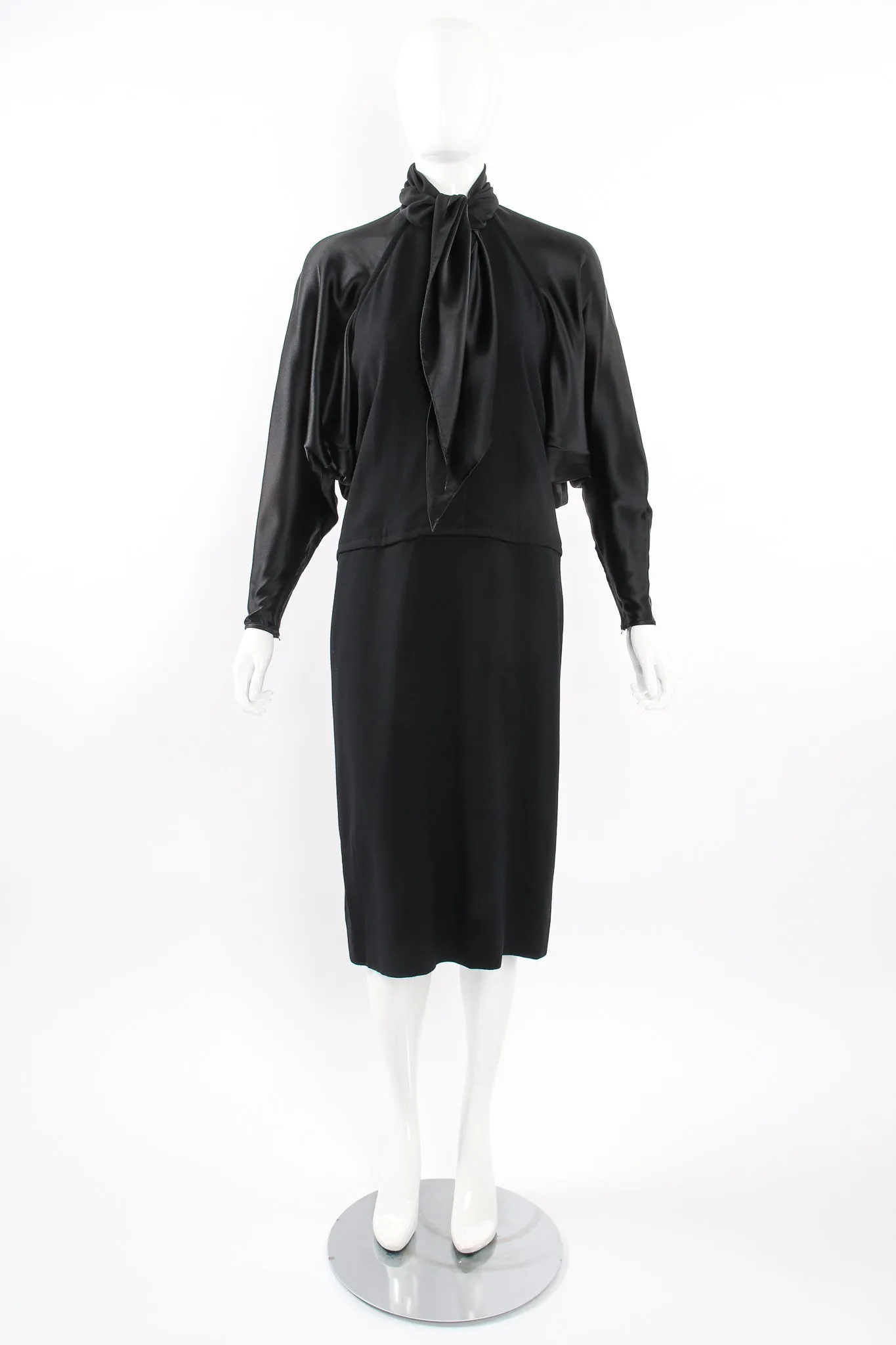 Scarf Tie Batwing Dress