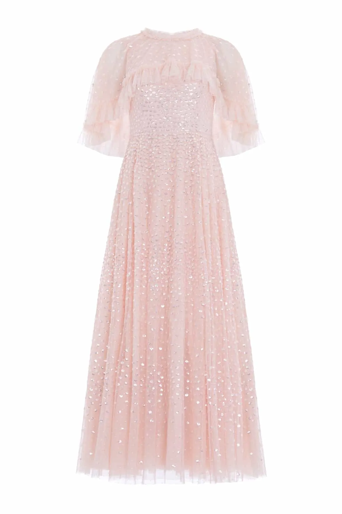 Scatter Dot Short Cape Ankle Gown