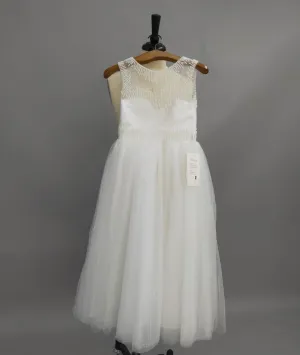 Scoop-Neck Cap-Sleeve Ball Gown Flower Girl Dress