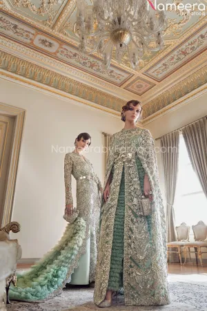 Sea Green Colour Lehenga Designer Bridal Dress #BN798