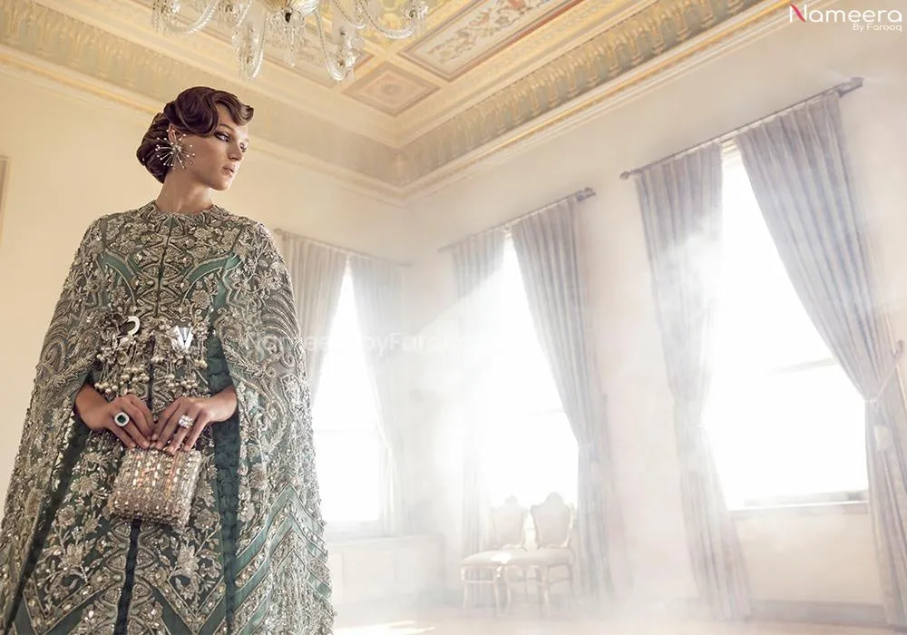 Sea Green Colour Lehenga Designer Bridal Dress #BN798
