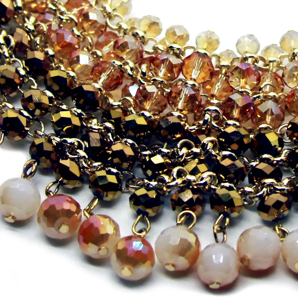 Seduction: Hand-made Faceted Glass Bead Necklace Set