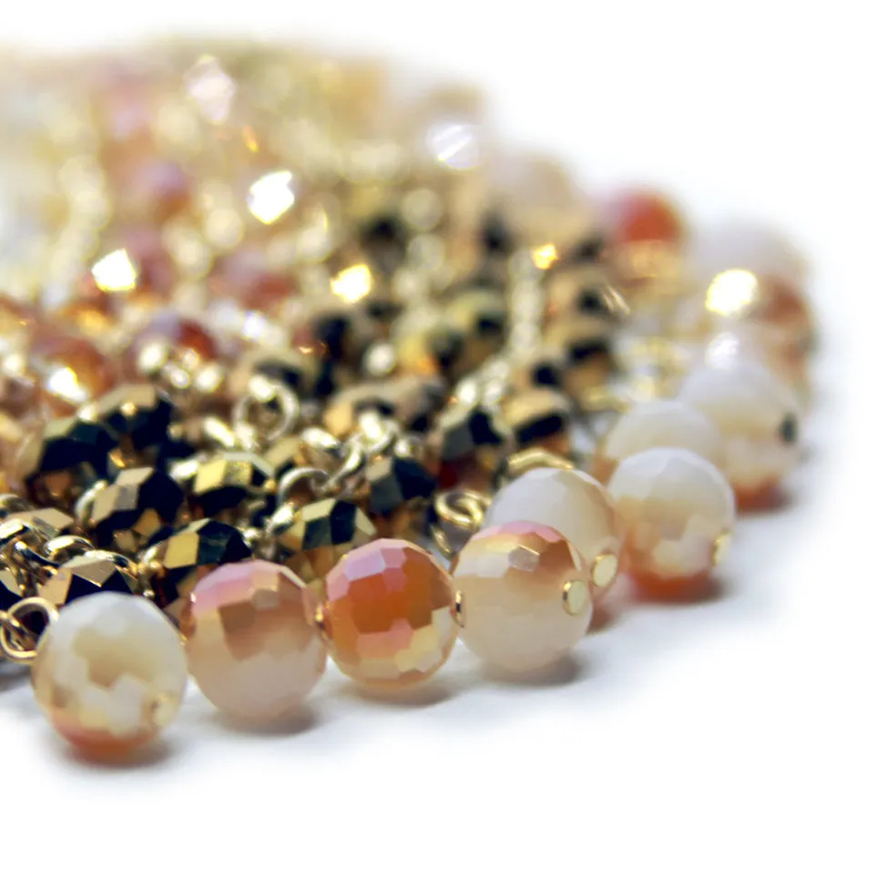Seduction: Hand-made Faceted Glass Bead Necklace Set