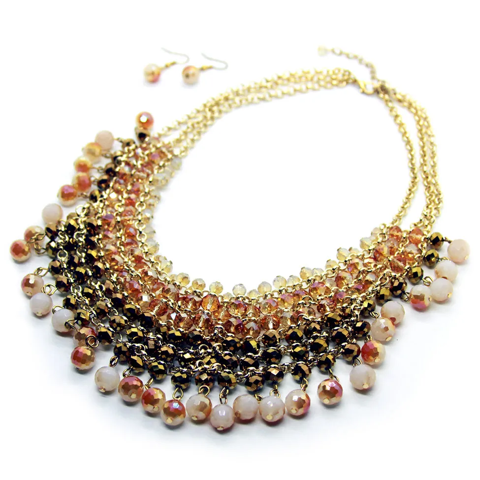 Seduction: Hand-made Faceted Glass Bead Necklace Set
