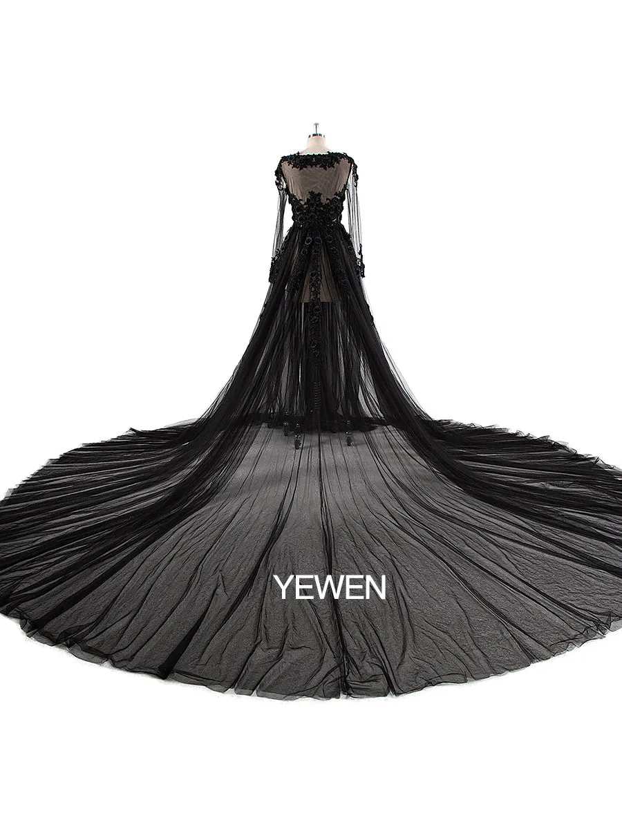 Sexy V Neck Lace Long Sleeve Maternity Dress Wedding Dress