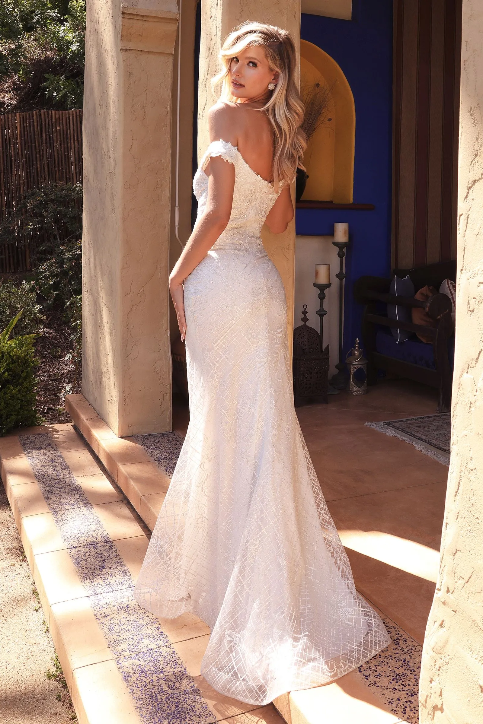 Sheath Off The Shoulder Bridal Gown