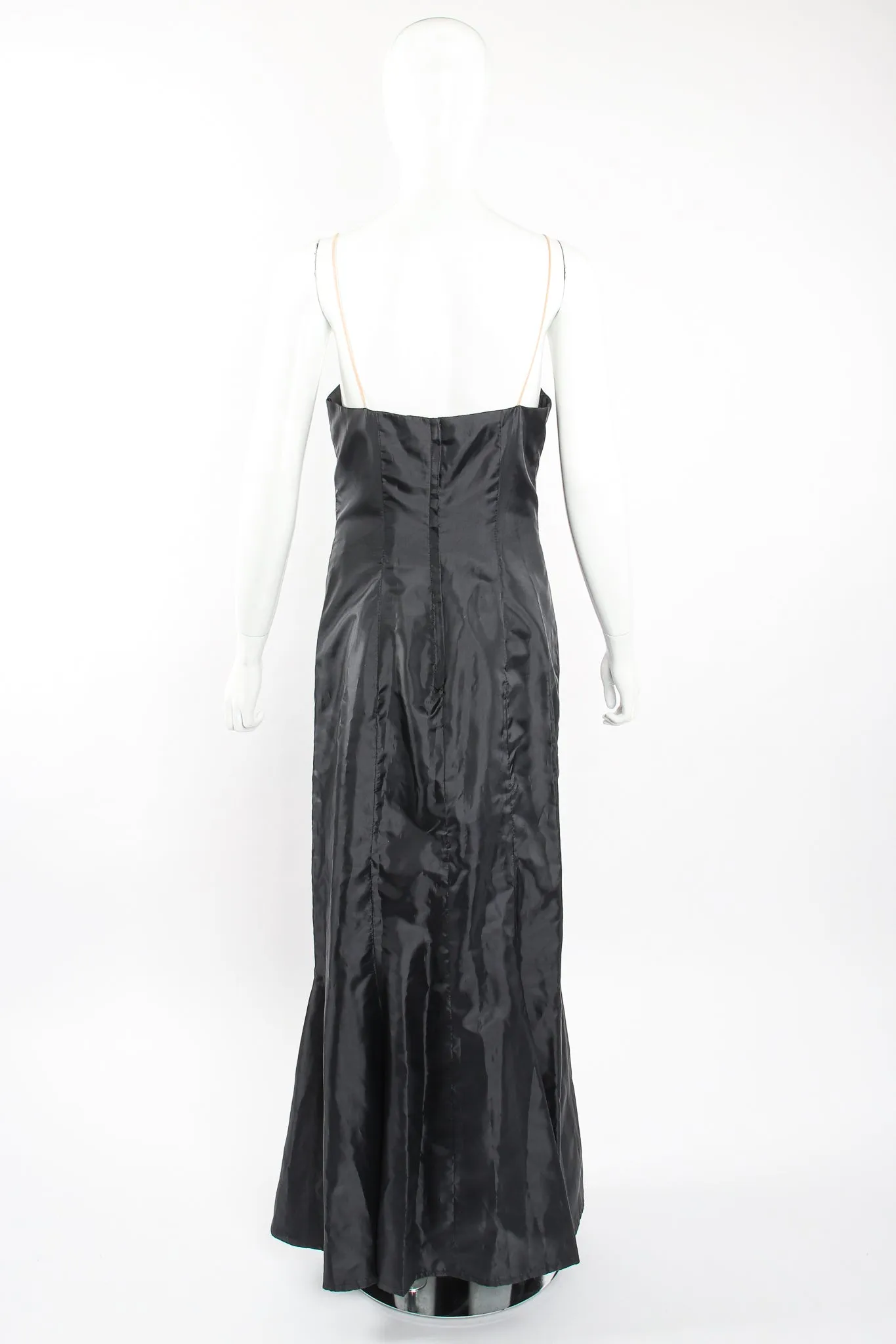 Sheer Metallic Layered Mermaid Gown
