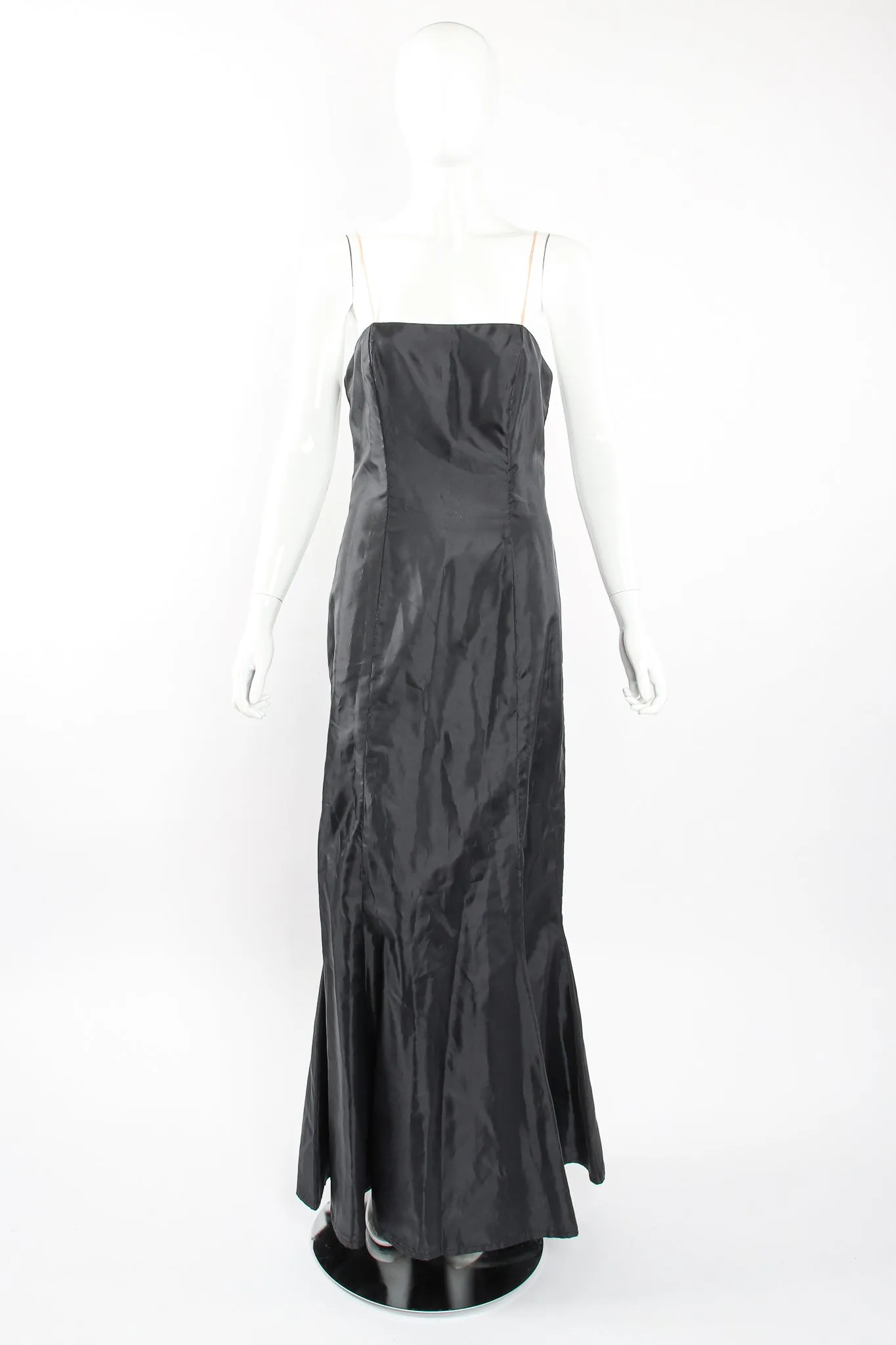 Sheer Metallic Layered Mermaid Gown