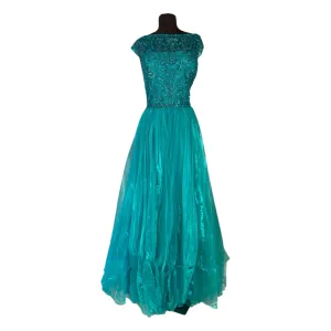 SHERRI HILL Full Gown Green Size 24