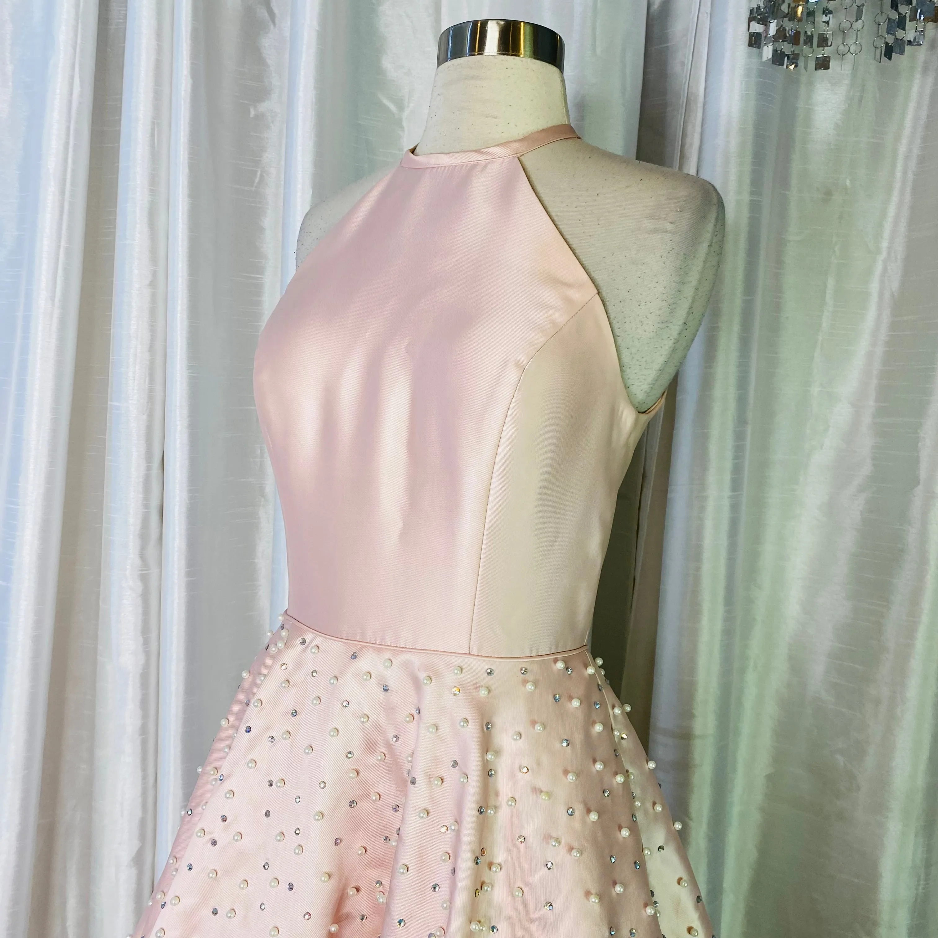 SHERRI HILL Style # 52501 Long Full Gown Blush Size 6