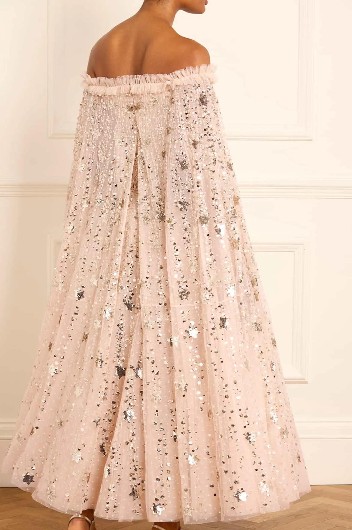 Shooting Stars Cape Ankle Gown