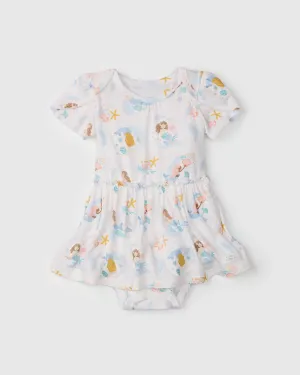 Short Sleeve Bodysuit Dress - Mermaids