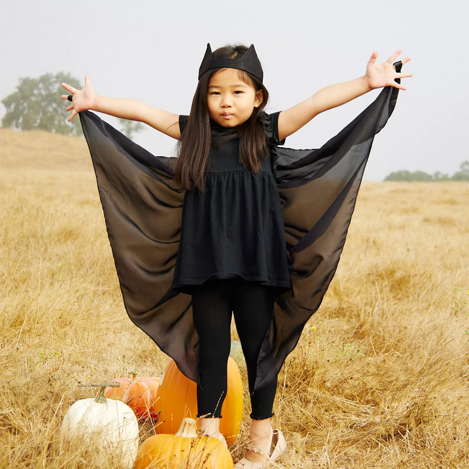 Silk Bat Costume - Black