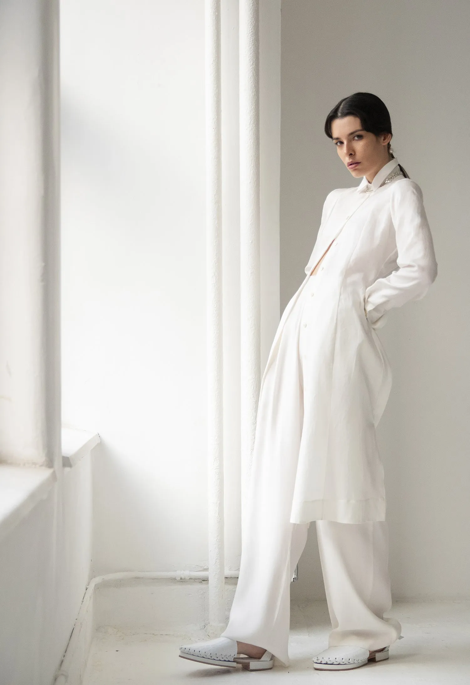 Silk Cotton Shirt Dress