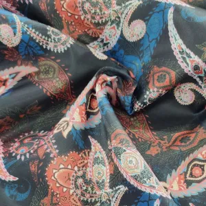 Silky Satin Suit Lining Floral Fabric 150 cm