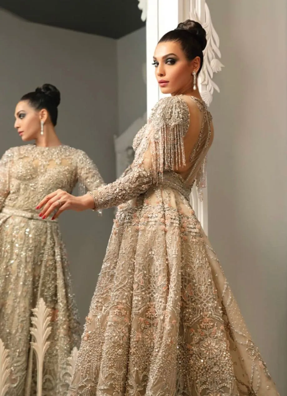 Silver Colour Bridal Lehenga for Indian Bridal Wear