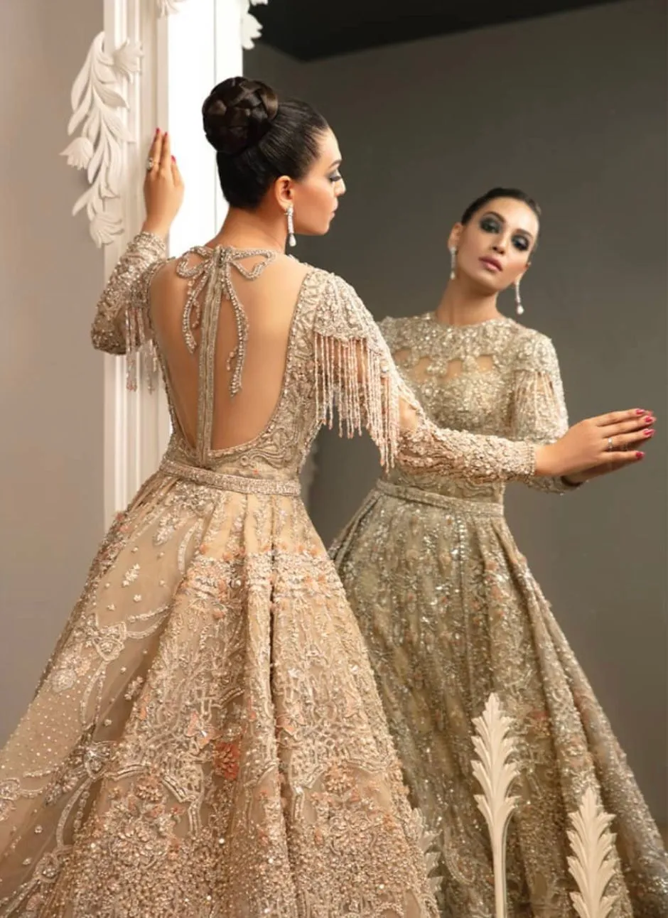 Silver Colour Bridal Lehenga for Indian Bridal Wear