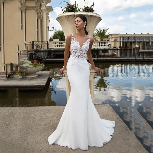 Simple Boho Beach Wedding Dress