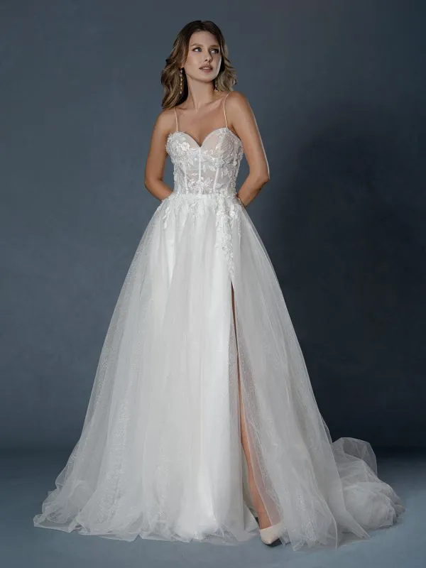 Size 14 Stella Couture 25522 Off White Gown