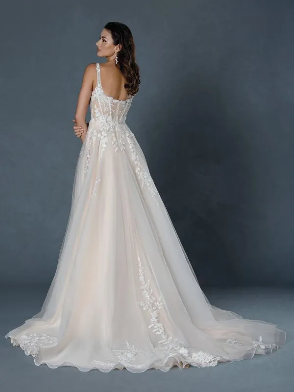 Size 22 Stella Couture 25509E Nude Gown