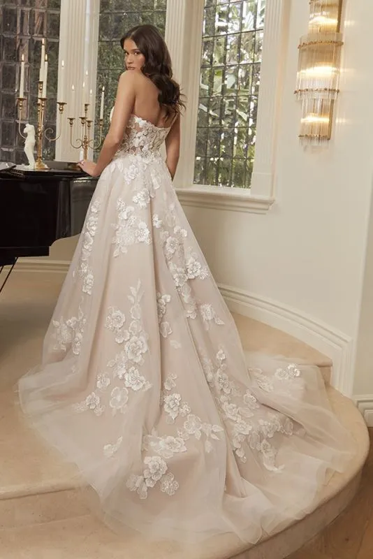 Size 8 Casablanca 2559 Maude Nude/Ivory Gown
