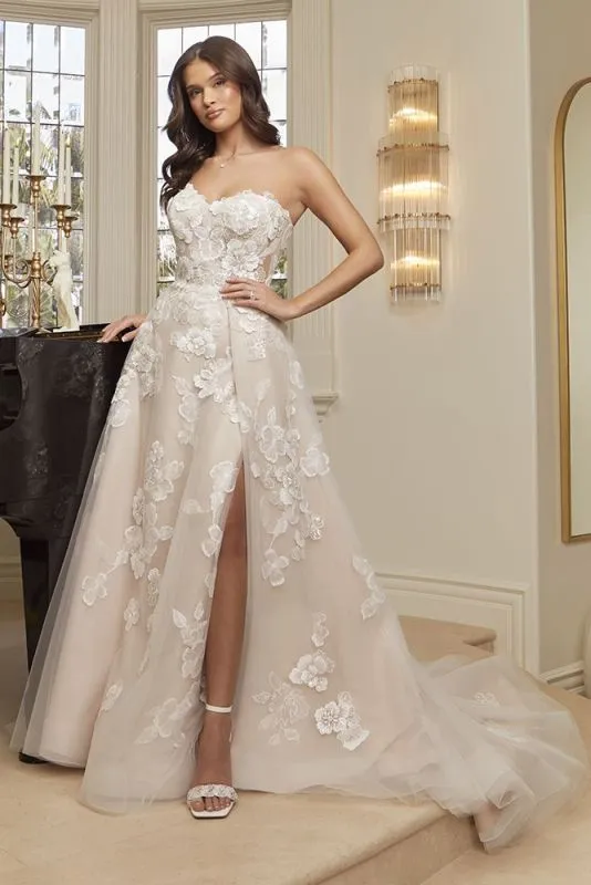 Size 8 Casablanca 2559 Maude Nude/Ivory Gown