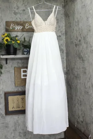 Speechless Say Yes to the Prom Embellished Tulle-Underlay Gown Dress White 1
