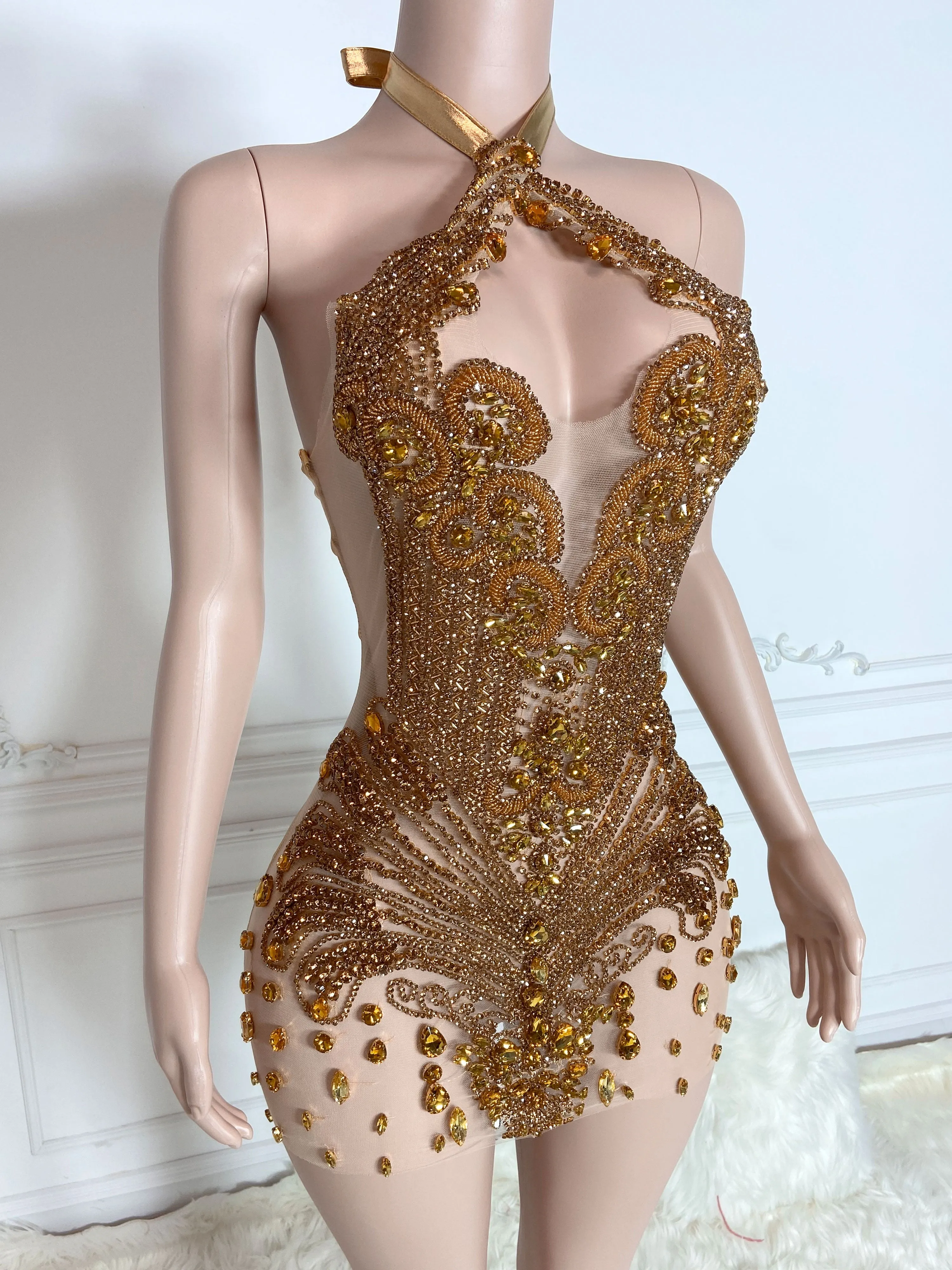 Starry Rose City Glow Mini Dress