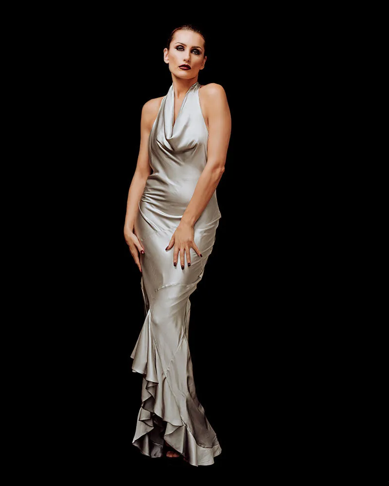 Sterling Satin Tiffany Gown