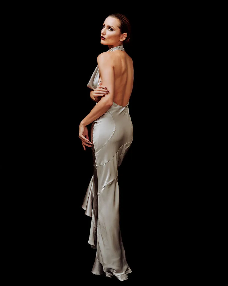 Sterling Satin Tiffany Gown