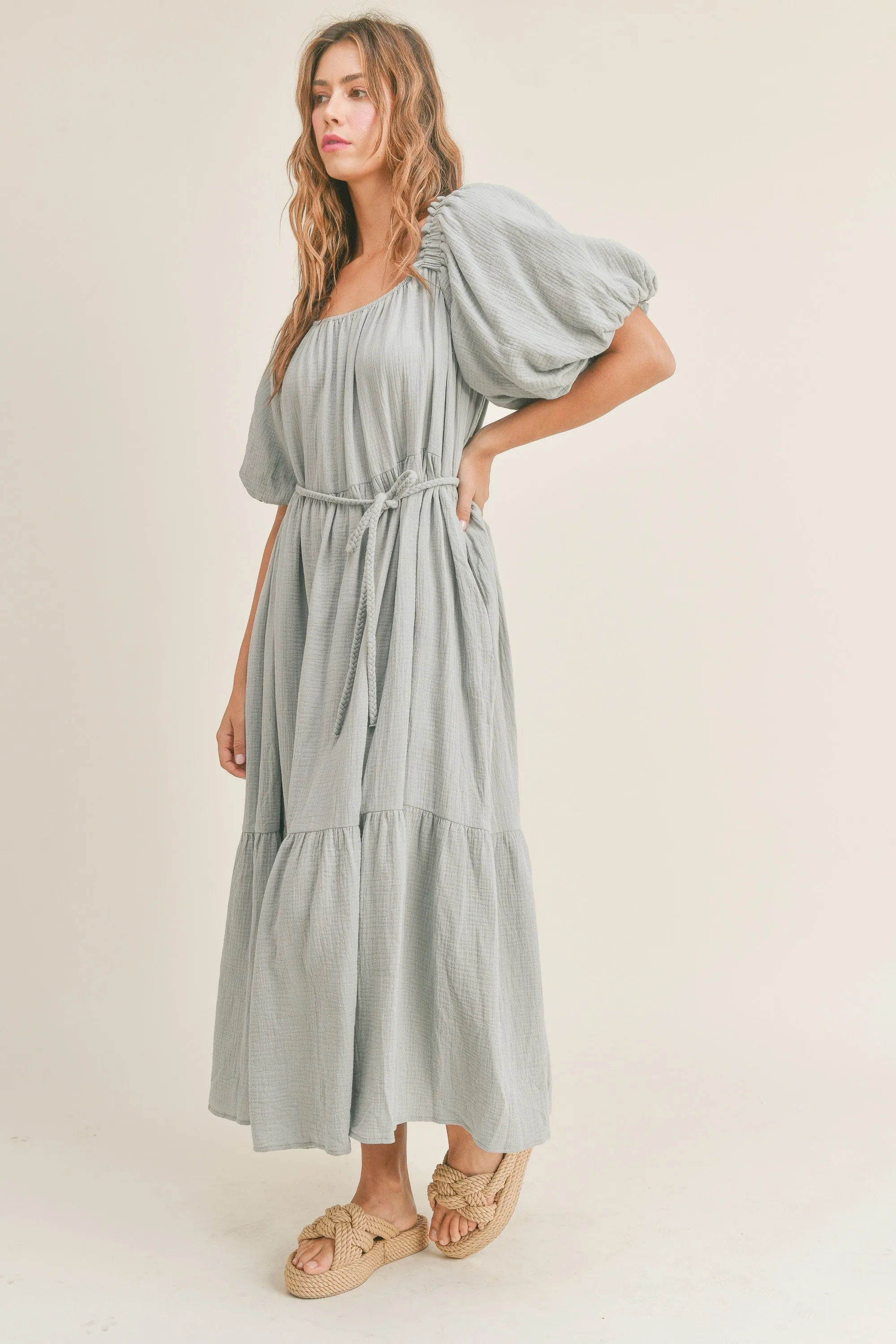 Stevie Dress - Dusty Blue