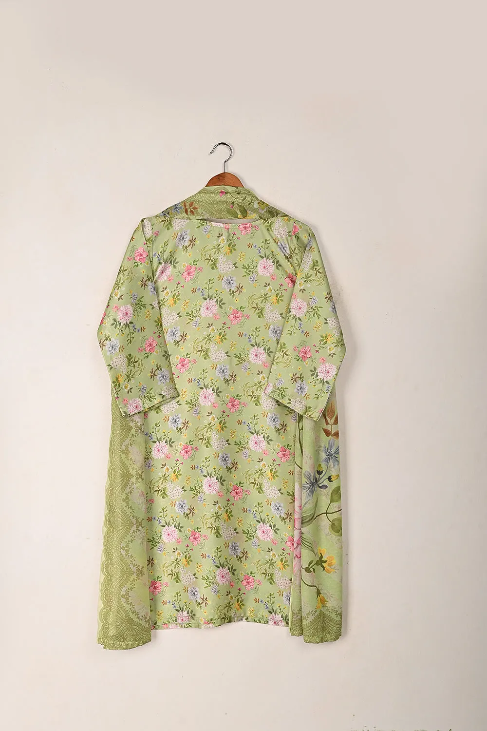 STP-296A-Pista - 2 Pc Ready to Wear Digital Print Silk Dress