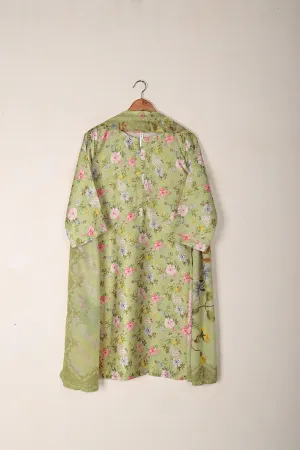 STP-296A-Pista - 2 Pc Ready to Wear Digital Print Silk Dress